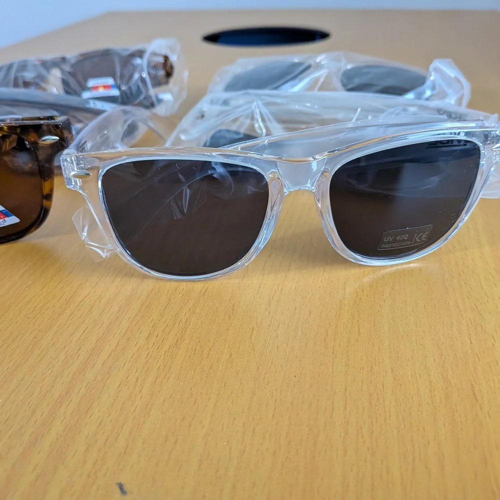 Stylish Kids Sunglasses Set - Brown and Clear